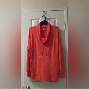 Favorite Women's Size XL Coral Pullover Lounge Top W/Drawstring Neck